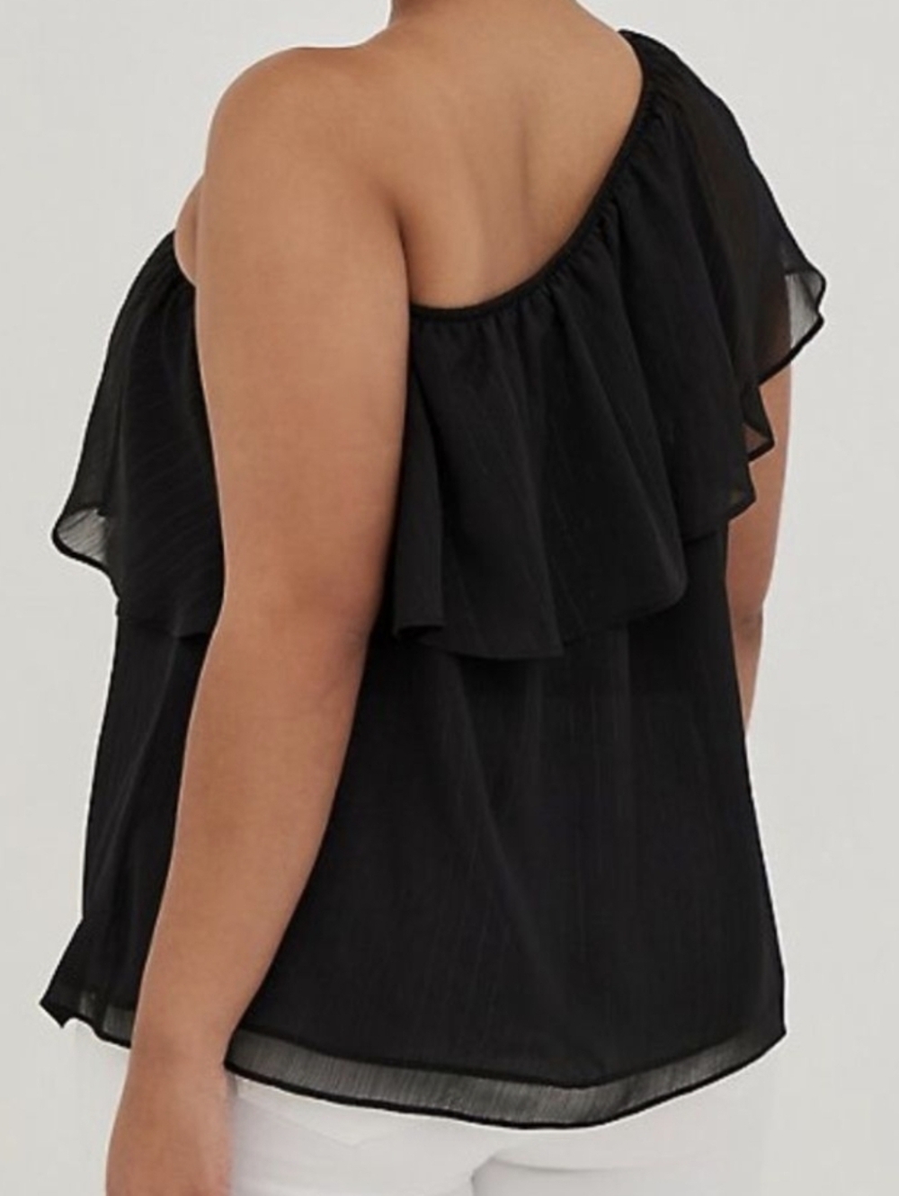 Torrid One-Shoulder Ruffle Women's Top - Picture 6 of 9